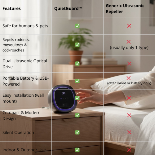 QuietGuard™ – Home Ultrasonic Pest Repeller